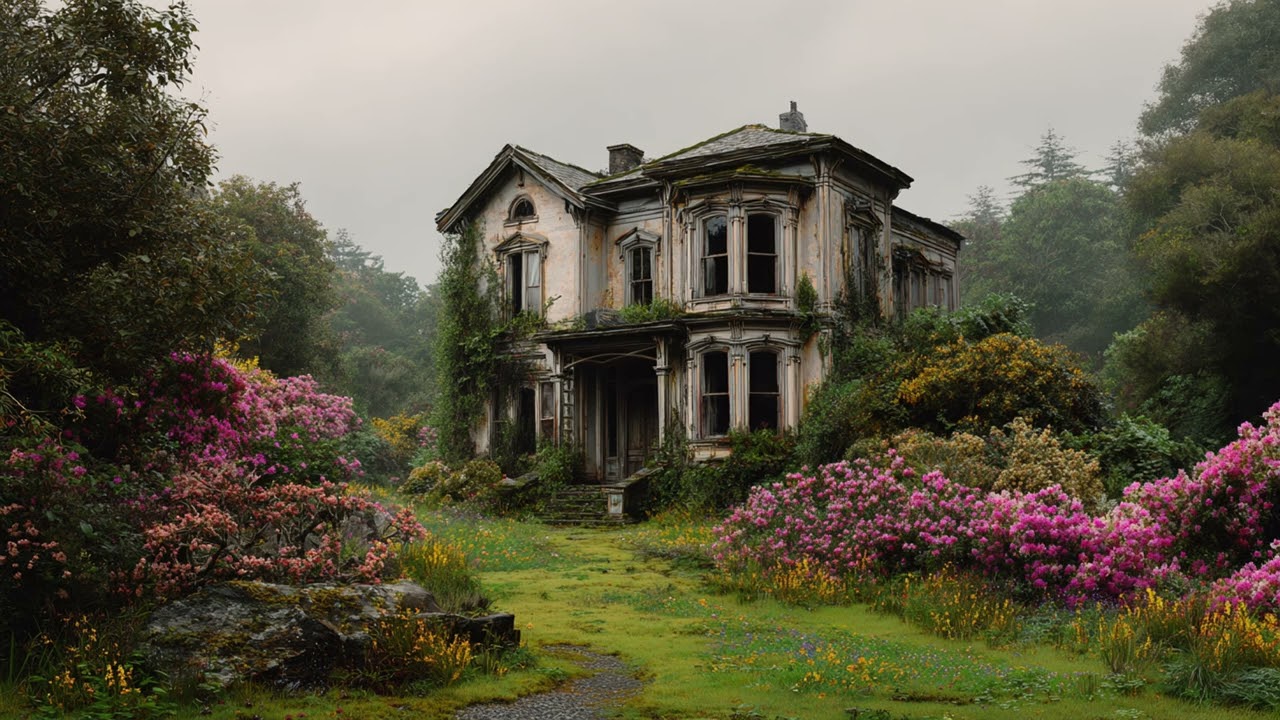 Victorian Roses Ambience and Music | soft piano, birdsong and wind through rose-covered ruins