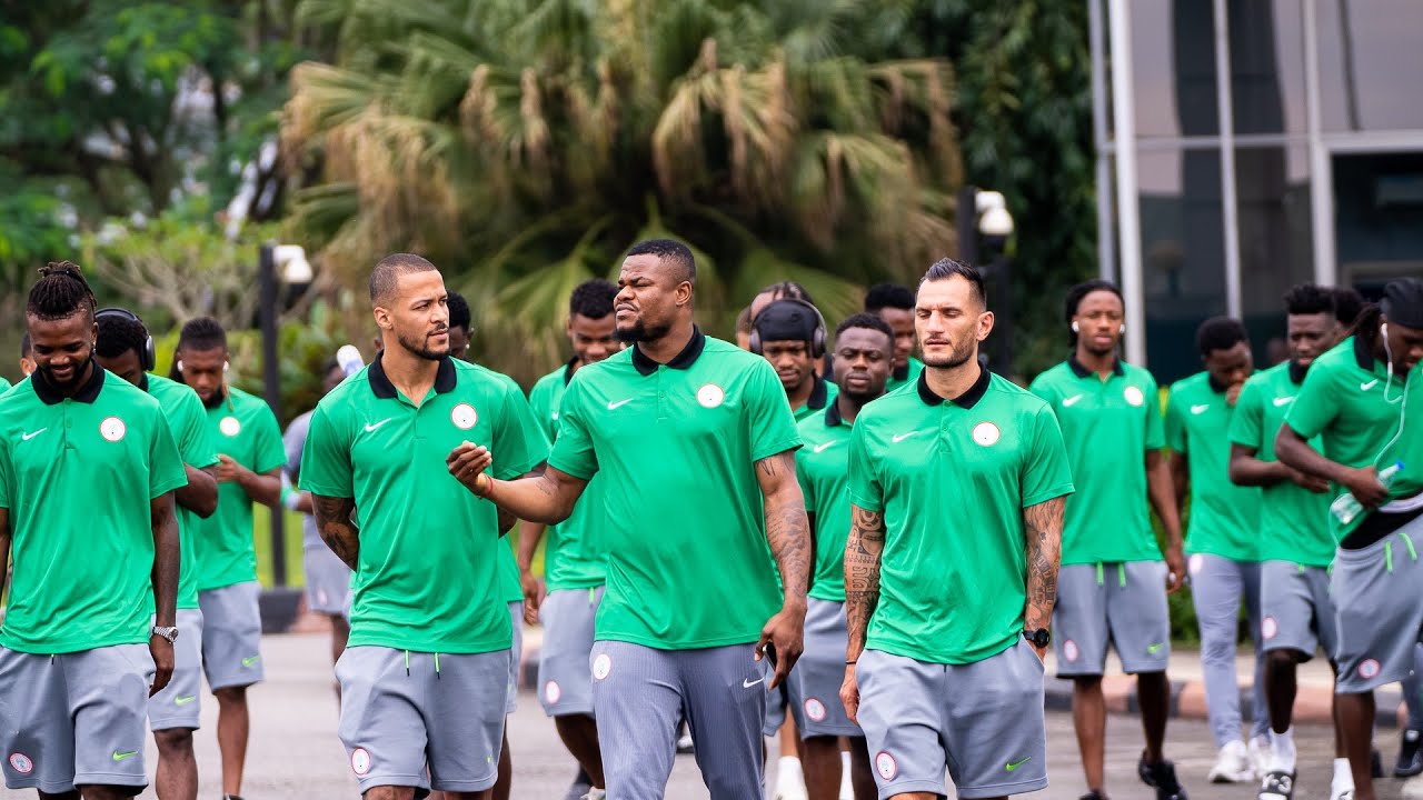 Super Eagles team walk ahead of Rwanda Clash - NFF TV