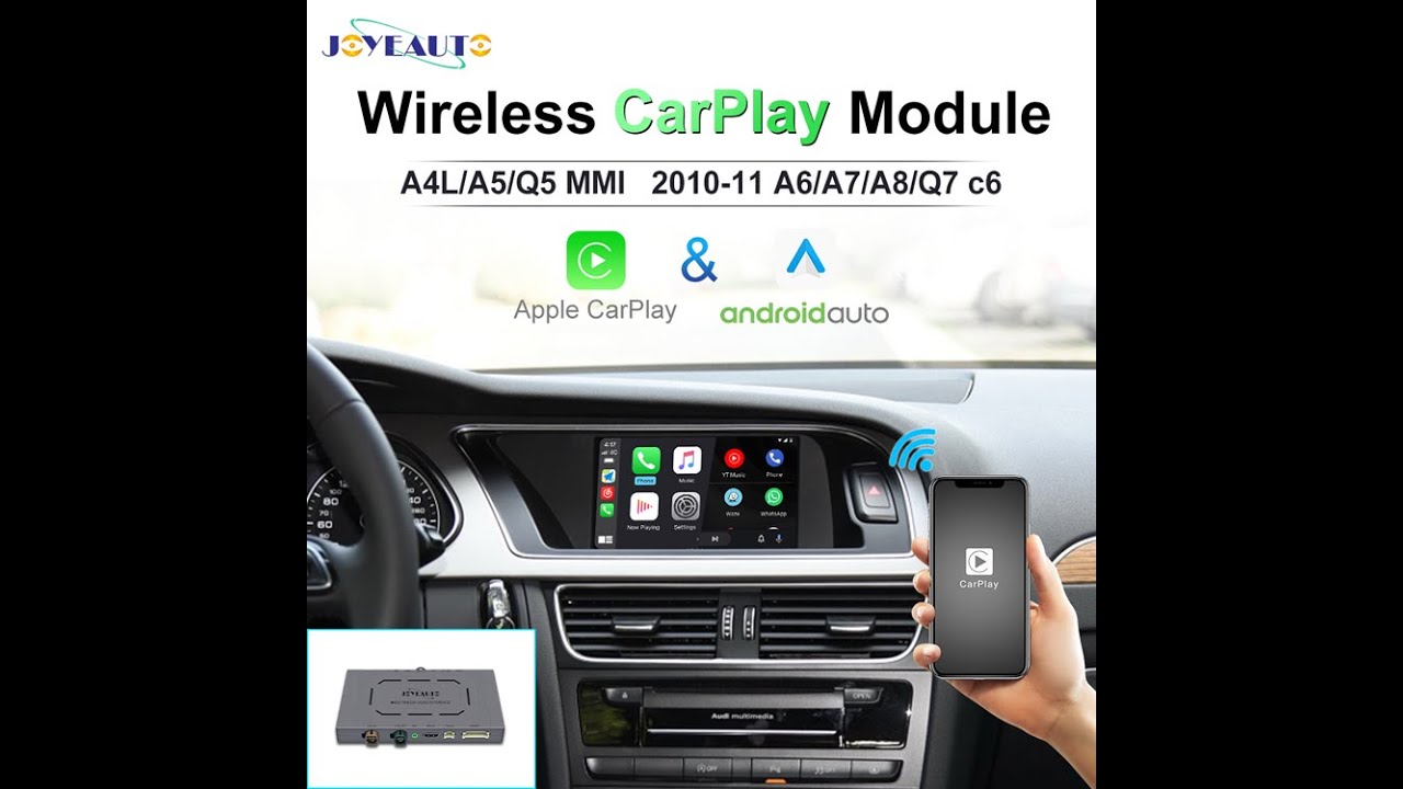 Joyeauto Wireless Apple Carplay for Audi 2010-2016 A4L/A5/Q5 MMI C6 carplay iOS Airplay Android Auto
