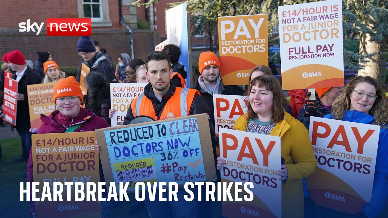 Patients 'heartbroken' as junior doctors in England go on their longest-ever strike