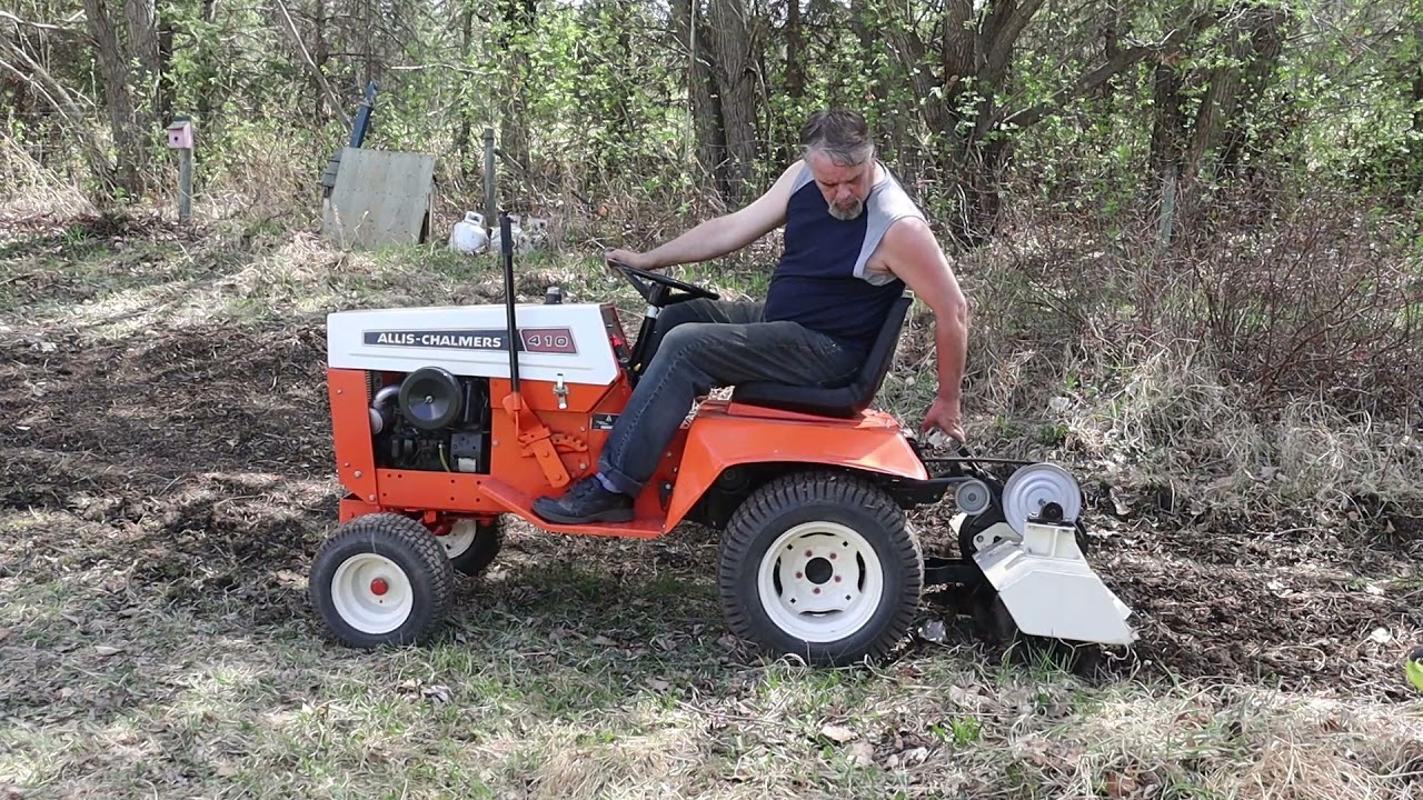 Allis Chalmers 410 Rototilling May 2021