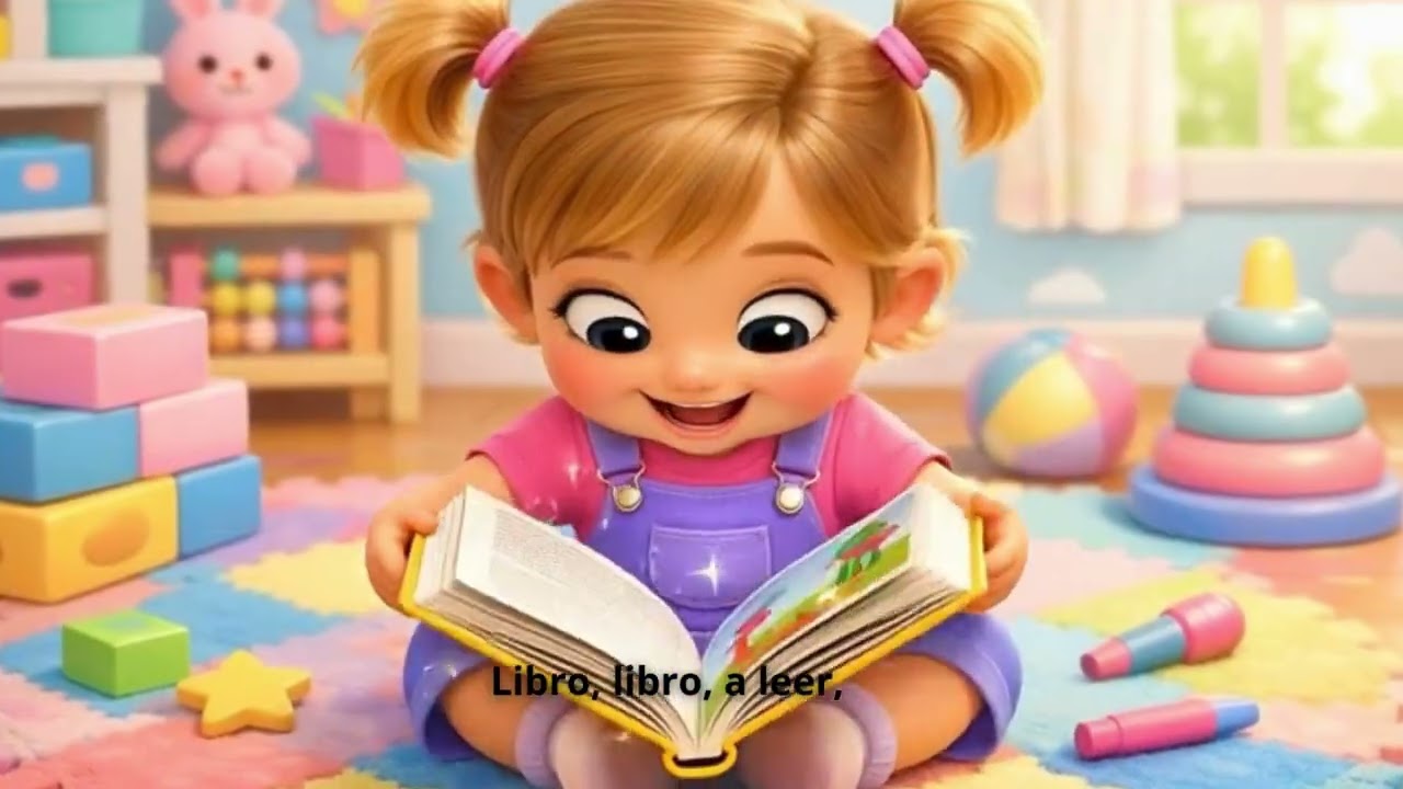 Libro, Libro a Leer. Canción Infantil para Bebés | Aprender Jugando | Animación Educativa
