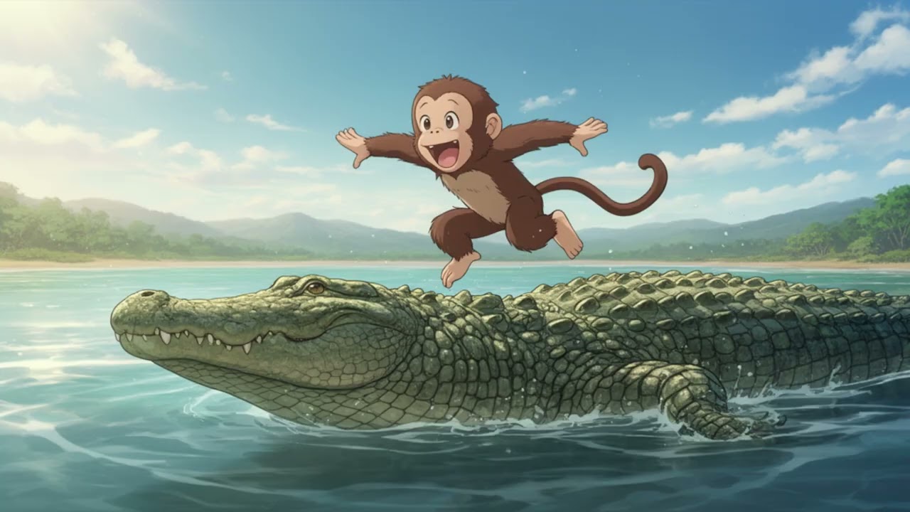 📖 The Monkey & the Crocodile | Panchatantra Moral Story