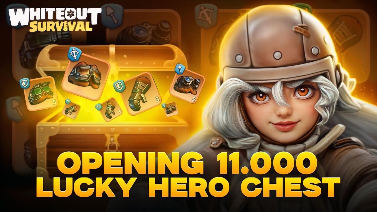 SVS PREPARATIONS ZRATS 11,000 LUCKY HERO CHEST OPENING ⭐ MAX HERO GEAR EASY POINT #whiteoutsurvival