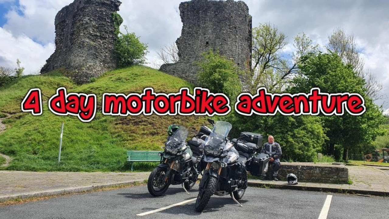 wales trip on the 1200 triumph tiger adventurers,  camping and bunk house,