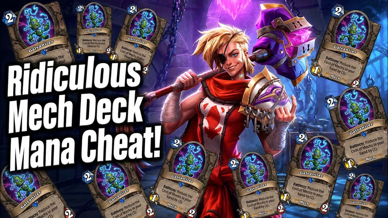 TEN GALVANIZERS | XL Mech Paladin | Commander Beatrix | Wild Hearthstone | Mana Cheat | High rolling