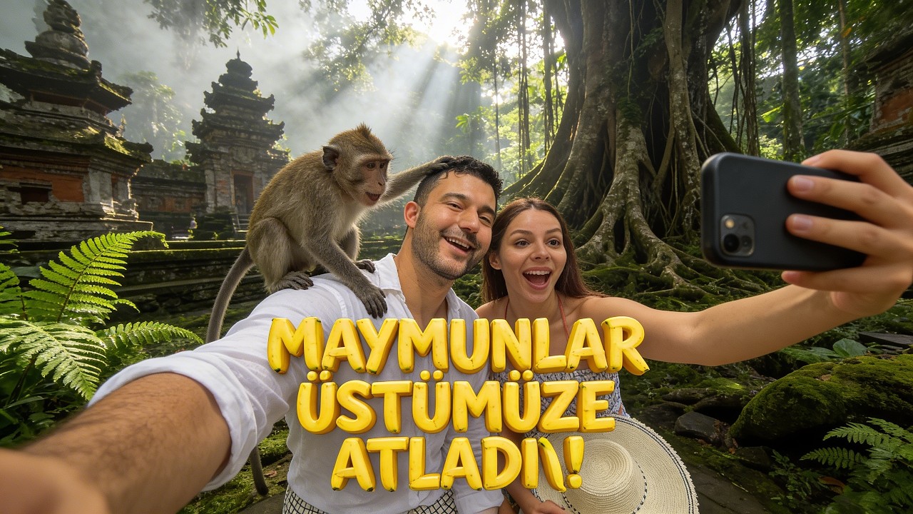 Ubud Monkey Forest | Bali’de Maymunlarla Yakın Temas ve Selfie 😍 🐒🌴