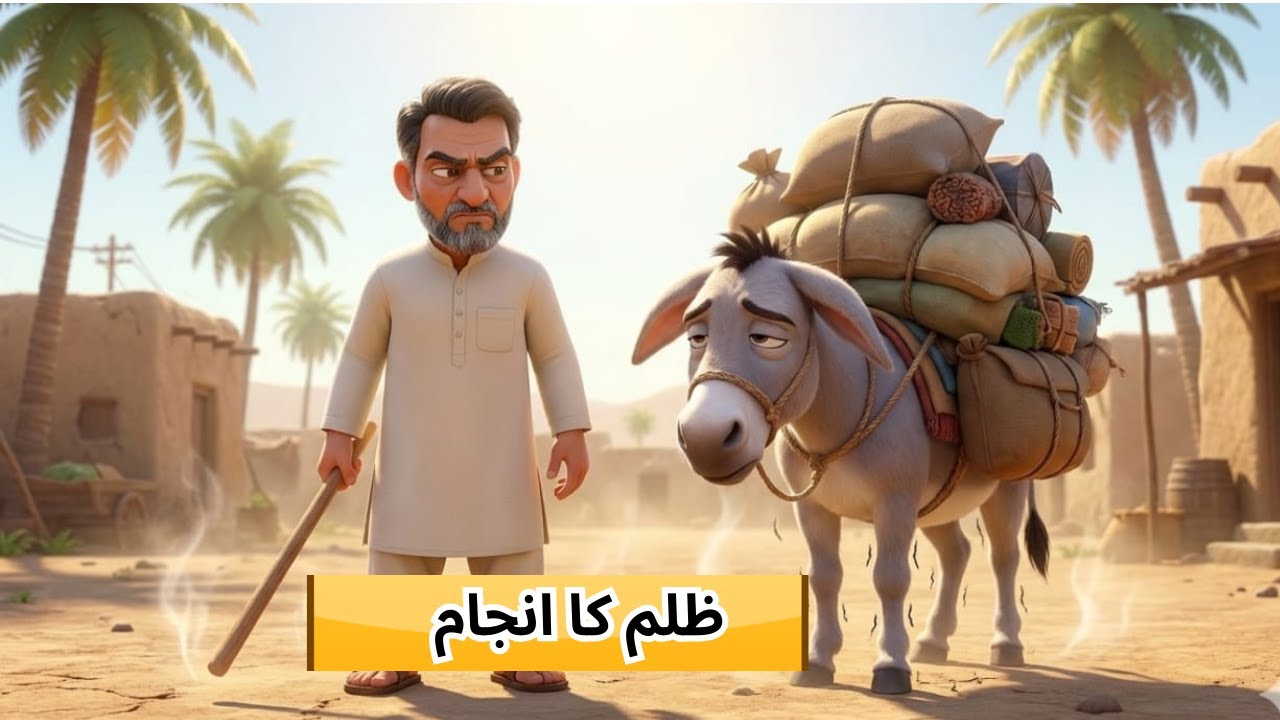 Zalim Aadmi Aur Gadha | Zulm Ka Anjaam | Emotional Moral Cartoon Story, #ZulmKaAnjaam#MoralStory