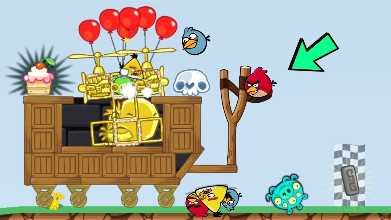 Bad Piggies - PIGGY MIGHTY EAGLE VS ANGRY BIRDS 5700+ SCRAPS