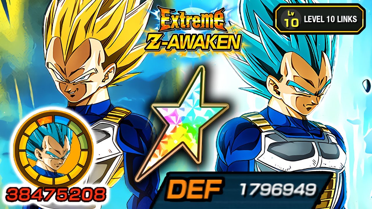 100% EZA PHY TRANSFORMING SUPER SAIYAN BLUE VEGETA LEVEL 10 LINKS! Dragon Ball Z Dokkan Battle