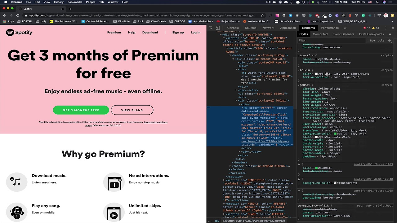 Chrome dev tools 3 - copy CSS style