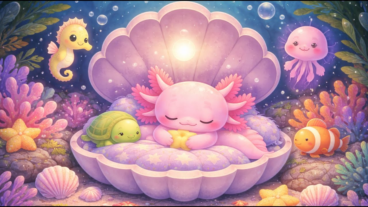 Axo Land 🦎🌙 | 2 Hours of Calm Baby Sleep Music for Relaxation & Peaceful Sleep