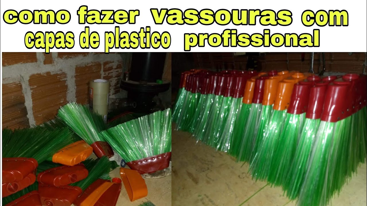como montar vassoura de garrafa pet na prensa e quais materiais necessarios?