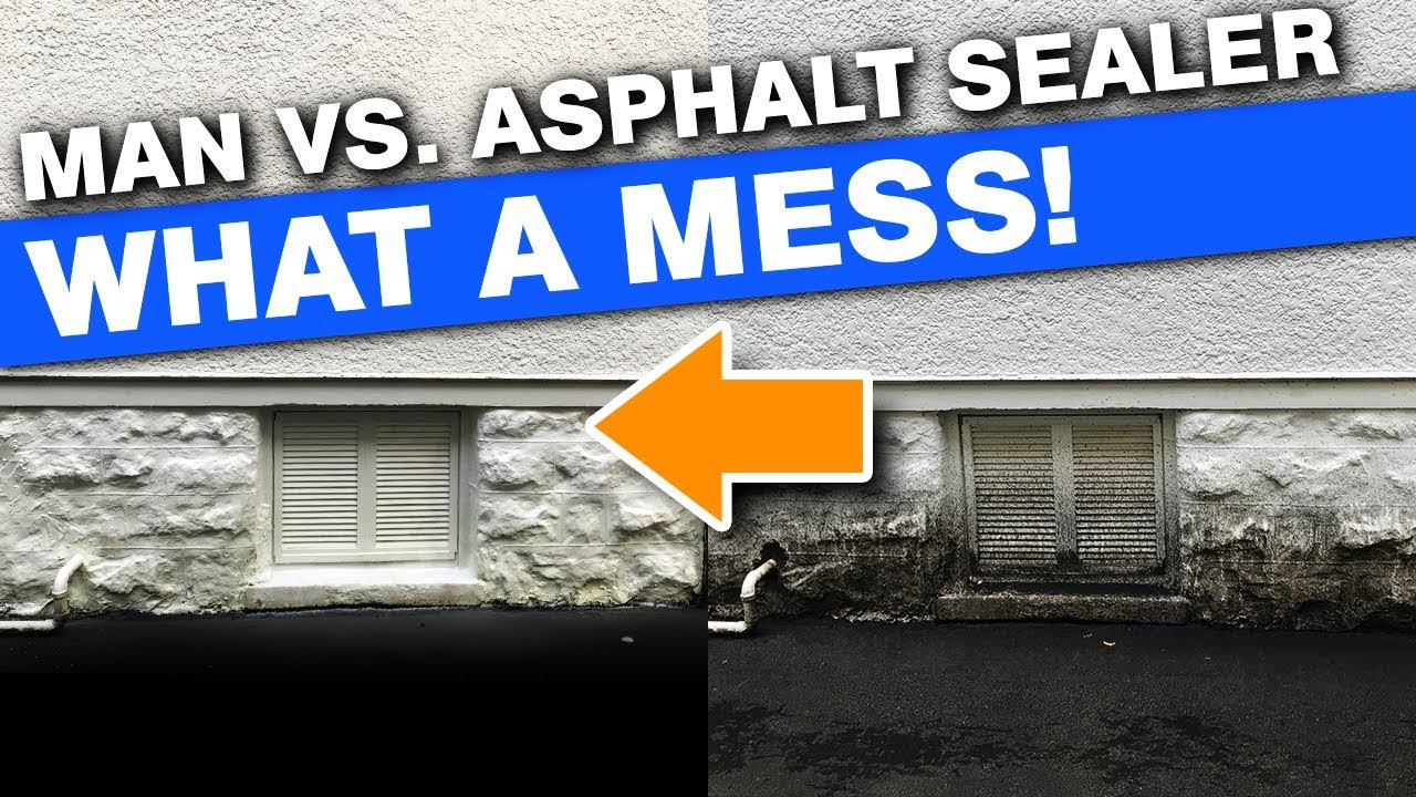Cleaning An Asphalt Sealer Mess - Removing Blacktop Sealer From Brick, Wood & A Garage