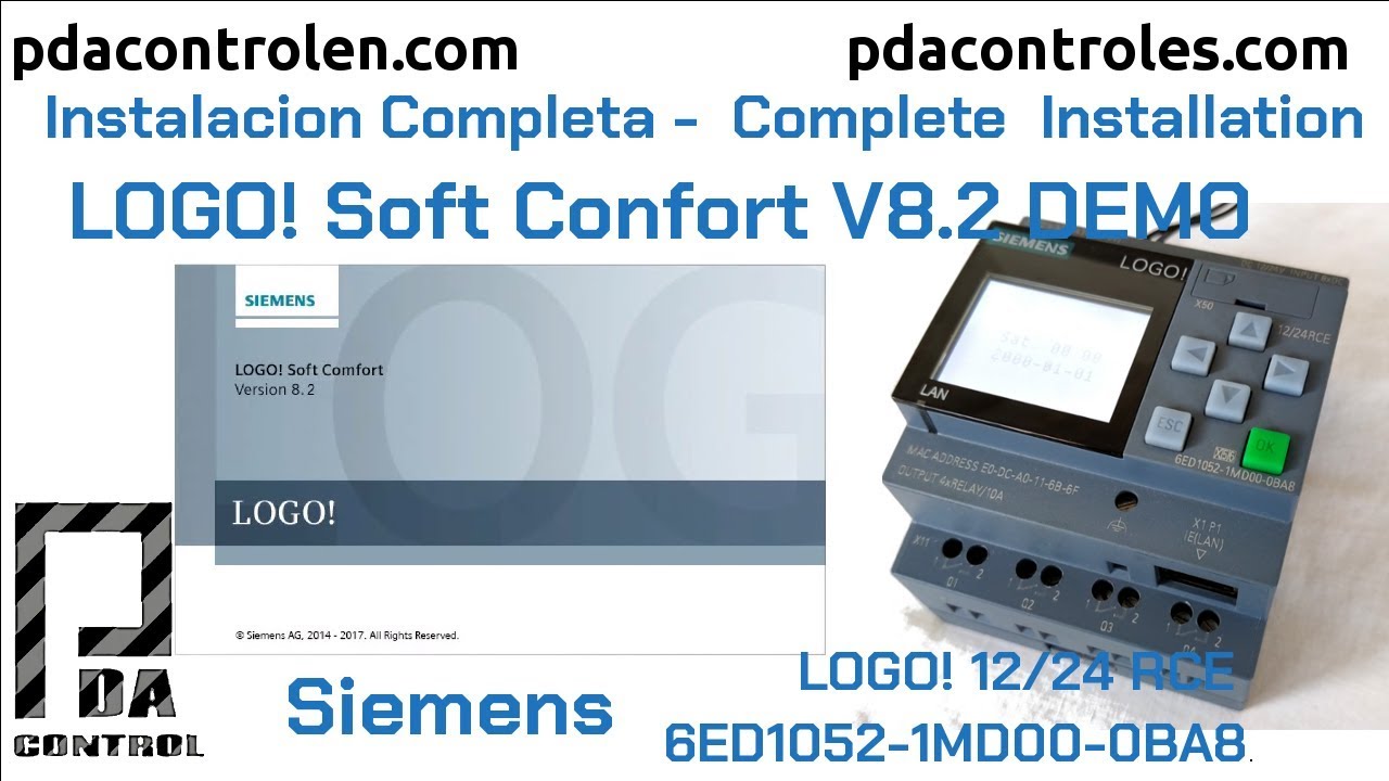 Download and Installation Software LOGO! Soft Comfort V8.2 Siemens DEMO : PDAControl