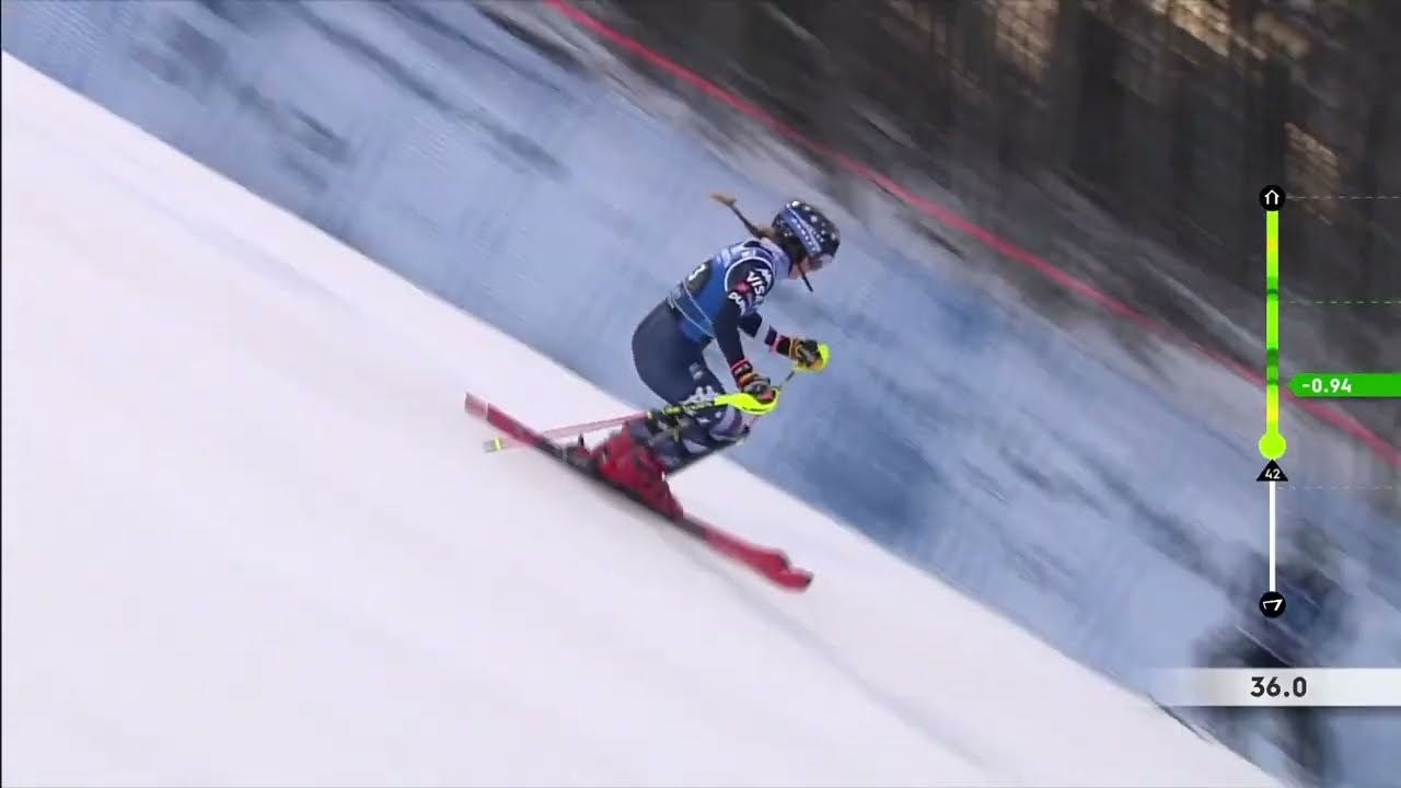 Mikaela Shiffrin dominates Run 1 in Levi, Finland&mdash;carrying a massive 1.49 second lead into Run 2 🐐⛷️