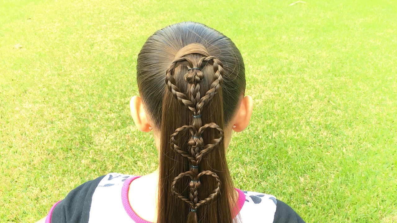 💕Valentines Heart Accents On A Ponytail💕