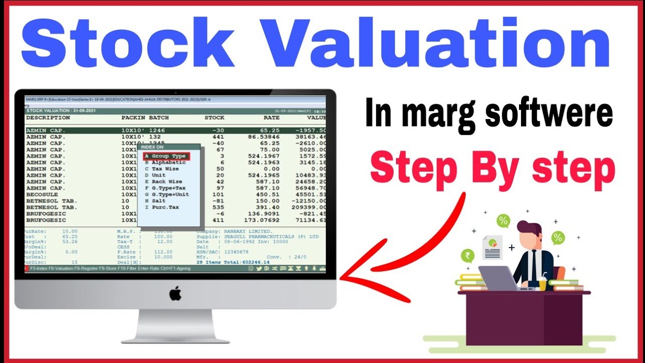 STOCK VALUATION IN MARG SOFTWARE IN PDF/EXCEL