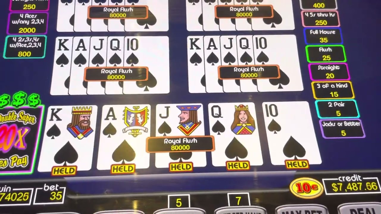 Once in a Lifetime JACKPOT, DEALT ROYAL on Double Super Times Pay = MAX MULTIPLIER = $40k