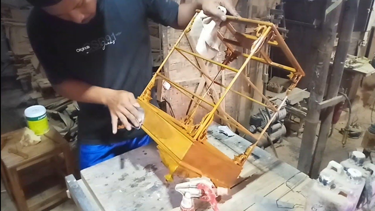 proses finishing sangkar cungko BURCIL