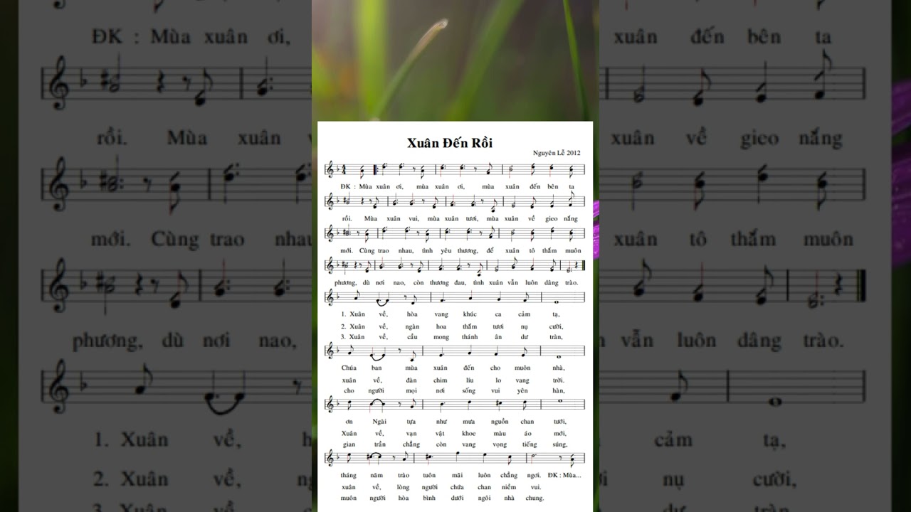 Xuân đến rồi (Lm nguyễn Lễ) Cover