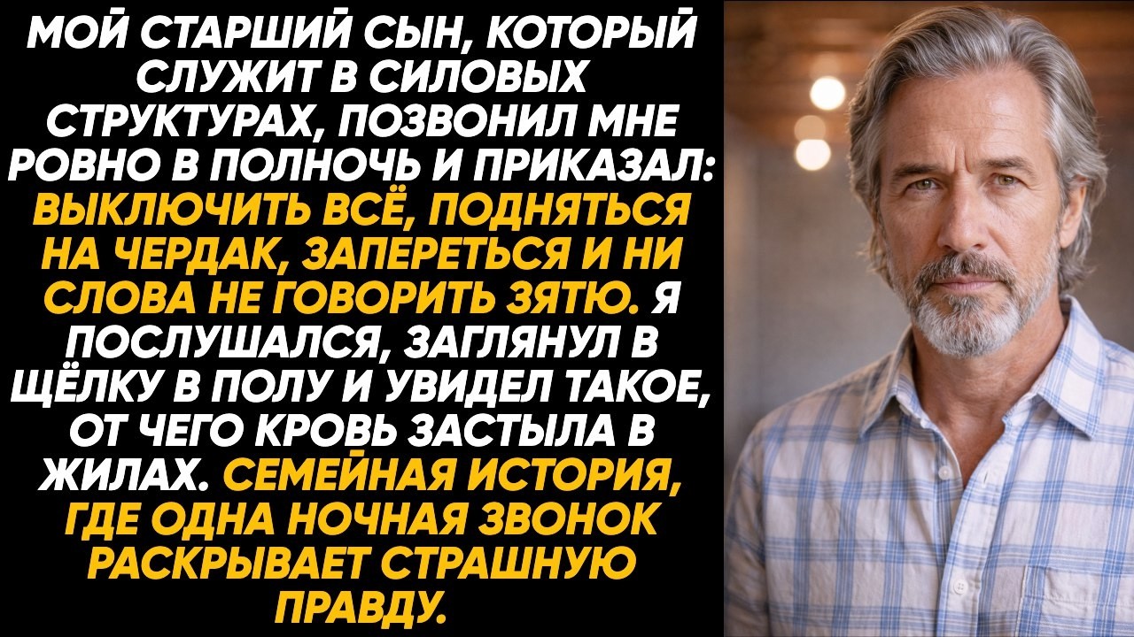 Мой старший сын позвонил в полночь — он из силовых: «Спрячься на чердаке. Прямо сейчас!»