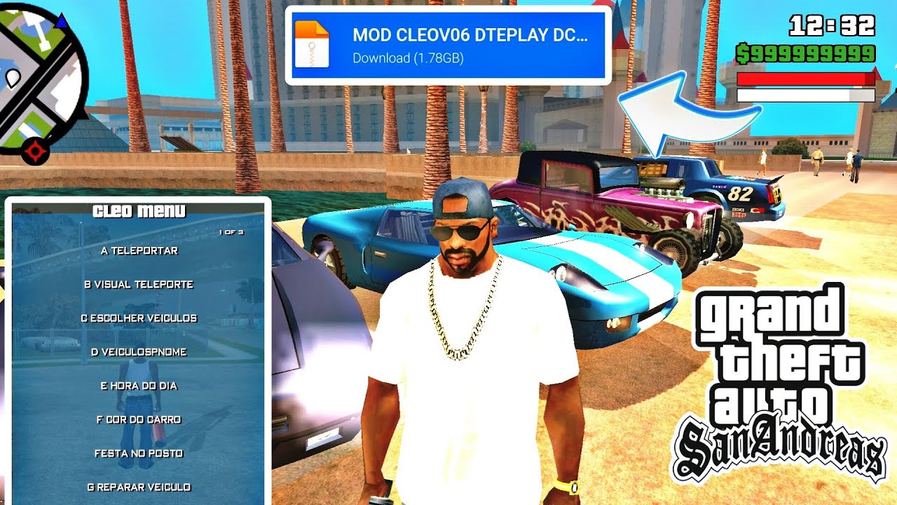 NOVO! MOD CLEO V06 GTA SAN ANDREAS ANDROID PARA TODAS AS VERSÕES! COM SAVE GAME! -COM TUDO LIBERADO