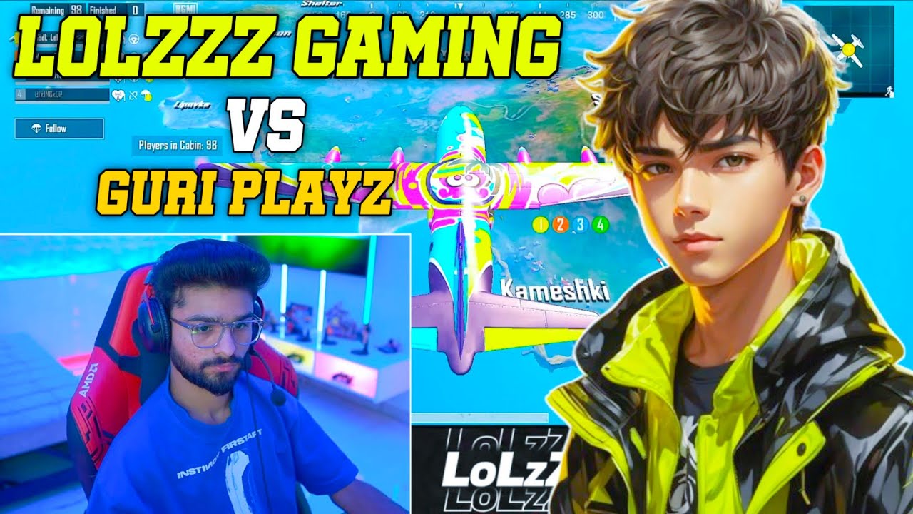 Op Grenade in Bgmi LoLzZz Gaming vs Guri Playz Live LoLzZz Gaming vs Bgmi Streamer i Rush AJ
