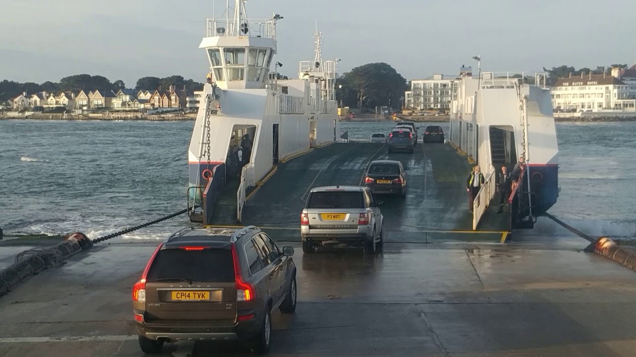 Boarding Sandbanks ferry on the Swanage side
