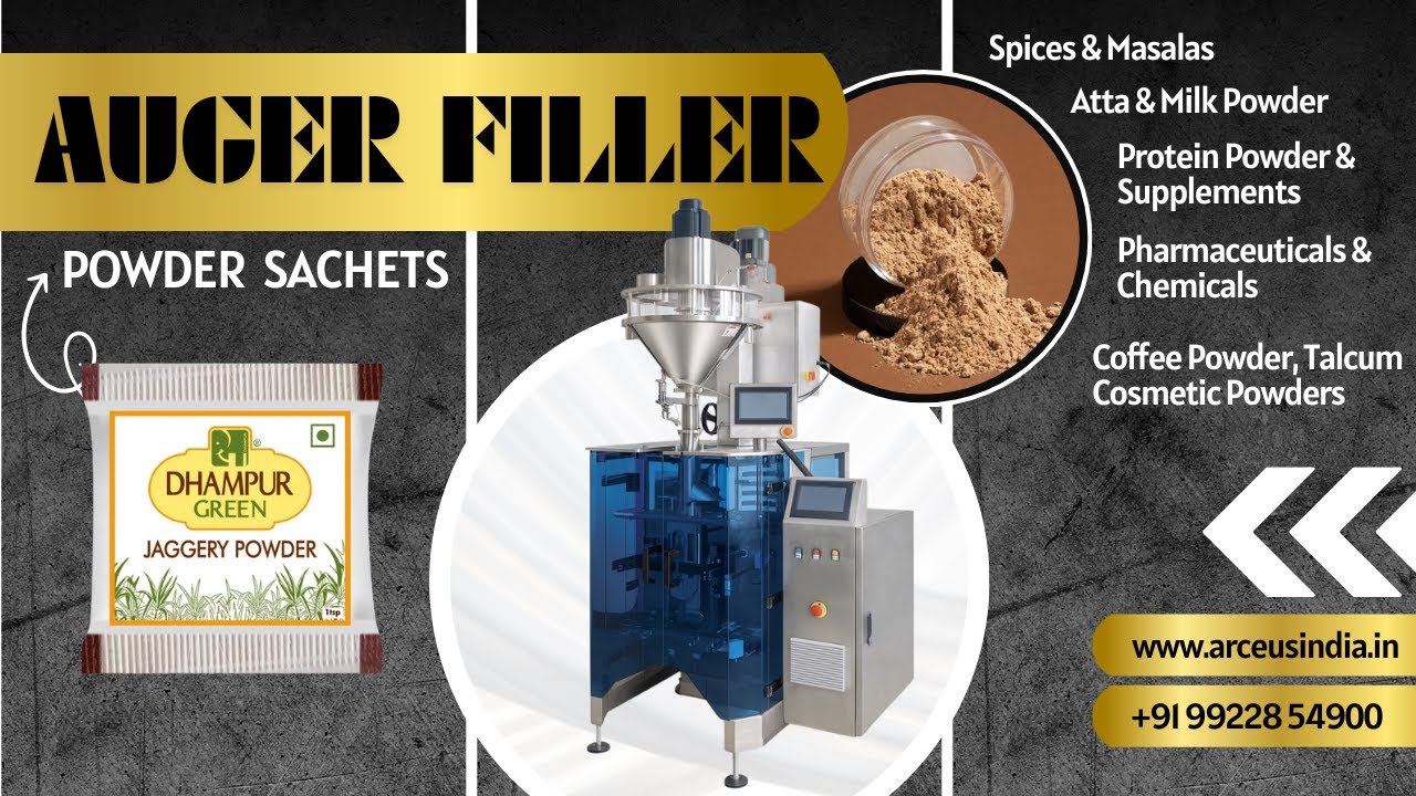 Powder Sachets Packing Machine #augerfillermachine #arceusindia
