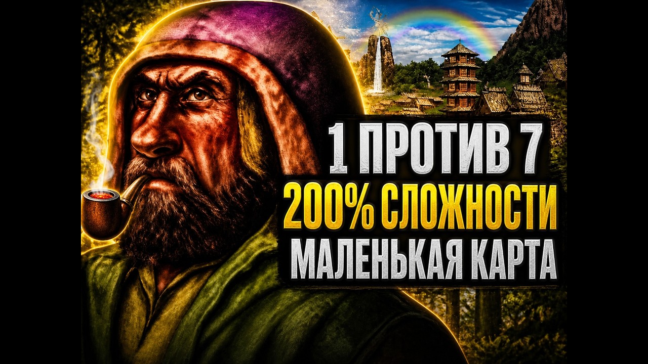 Heroes III- на что способен Уфретин? 1 vs 7, сложность 200% Маленькая карта