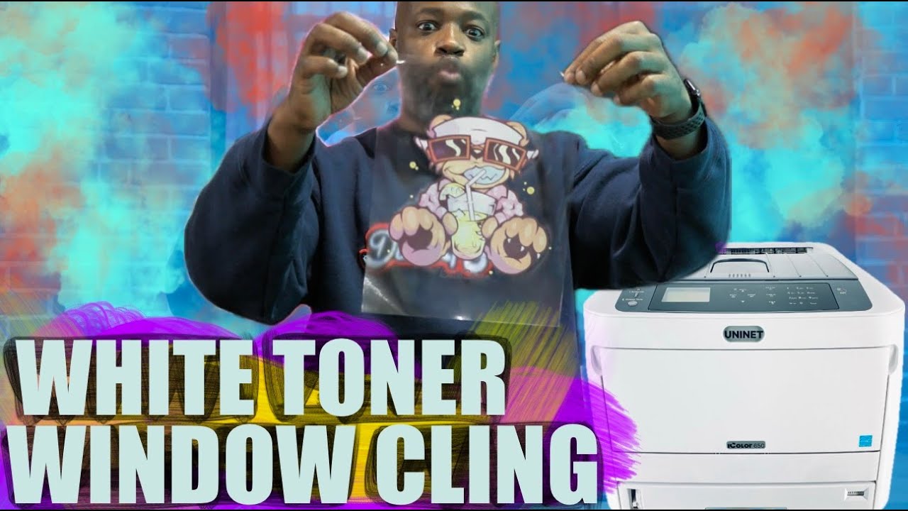 Window Clings on the iColor 650 White Toner Printer