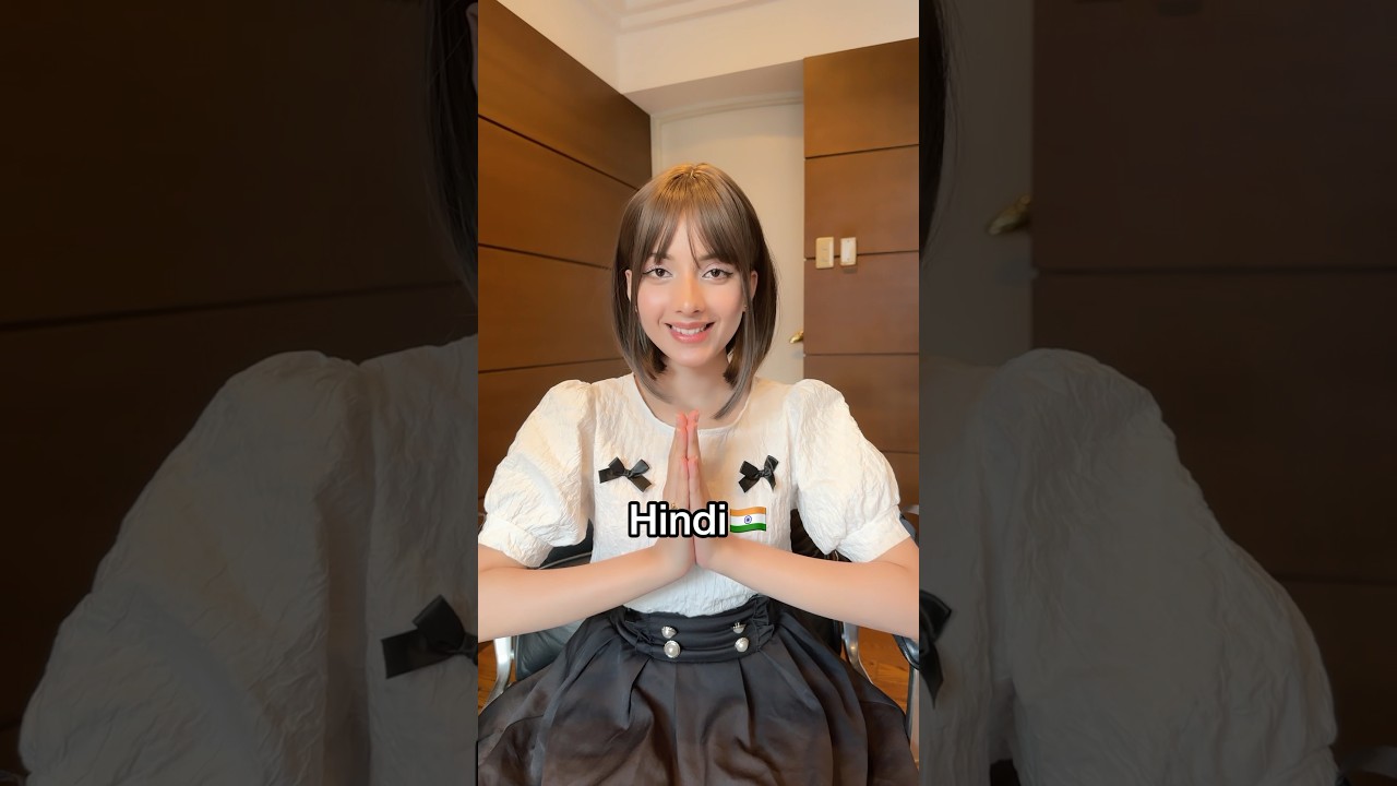 Indian girl speaking 6 languages!?🤯 #indian #korean #hindi #bengali  #japanese #english #shorts