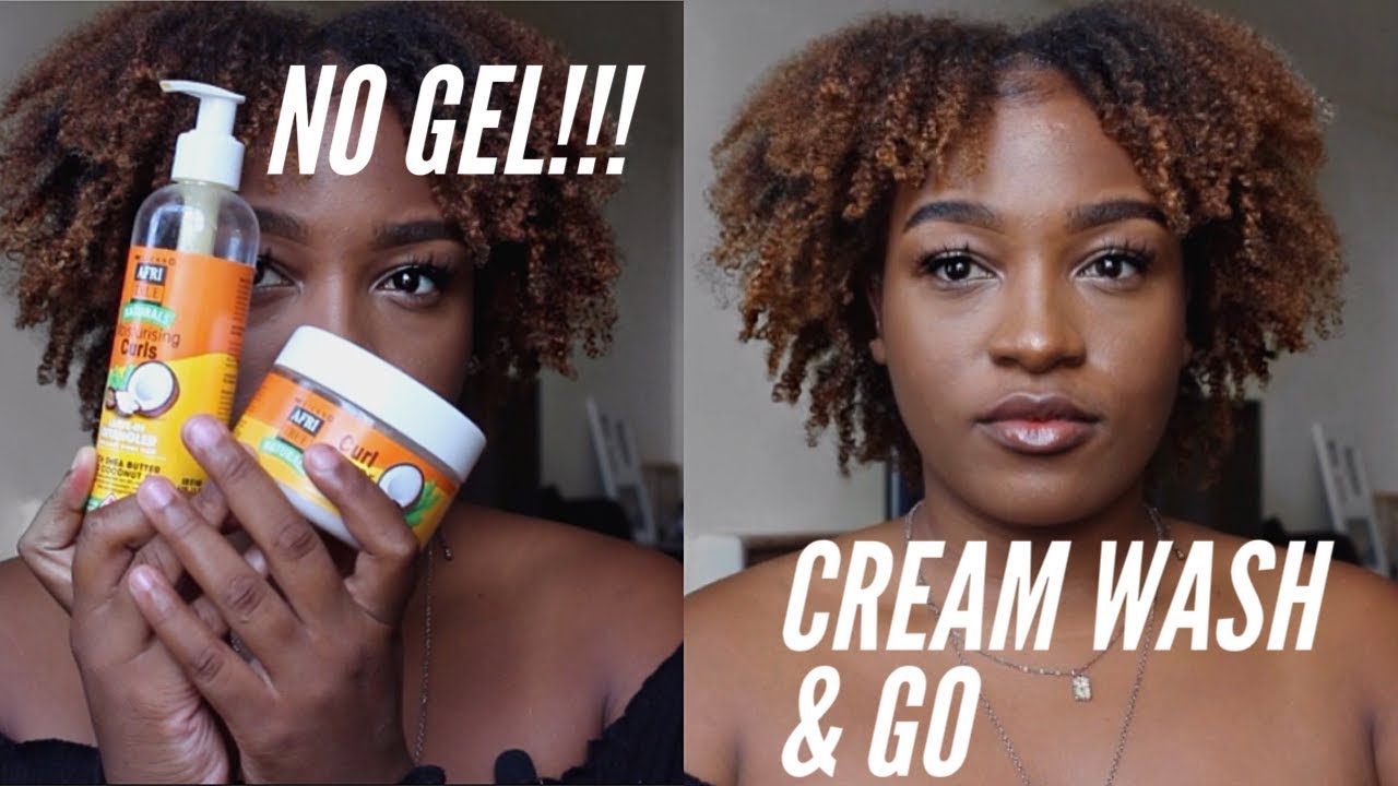 NO GEL WASH AND GO | Cream wash & go ft Clicks Afri Tru Naturals Range | SA Natural Hair