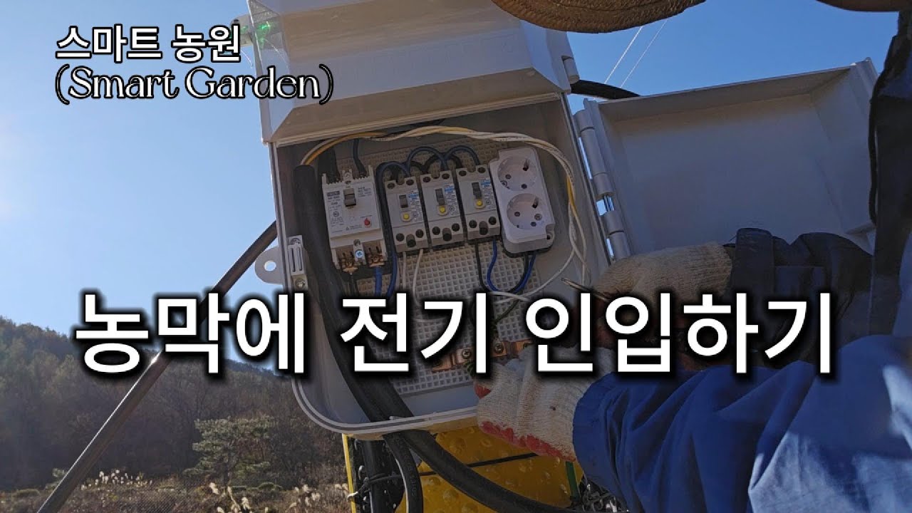 농막에 전기인입하기, 전봇대 설치에서 농막 전선연결까지, Electricity Installation at Farmhouse