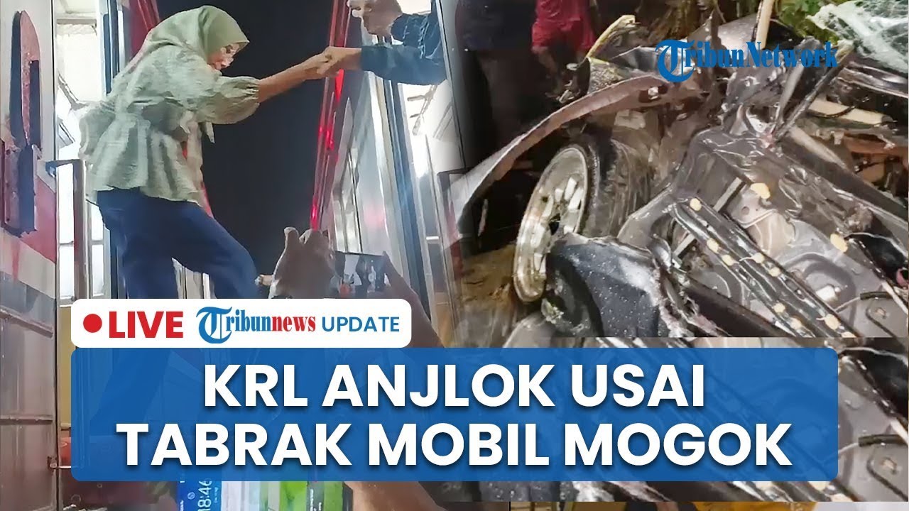 🔴 KRL Jakarta Tujuan Bogor Anjlok setelah Tabrak Mobil di Perlintasan Kebon Pedes