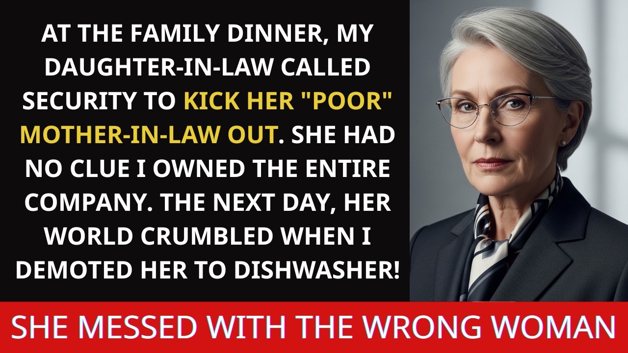 AT DINNER, SHE KICKED ME OUT FOR BEING POOR. SHE HAD NO IDEA I'M HER BOSS. NOW SHE'S A DISHWASHER!