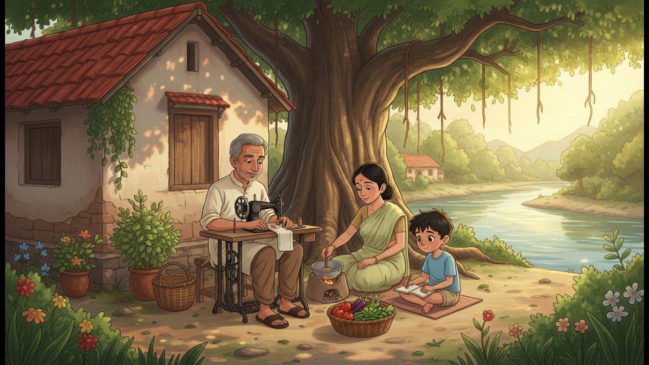 दर्जी का वादा | Ghibli Style | Peaceful Ghibli-Style Indian Village Life