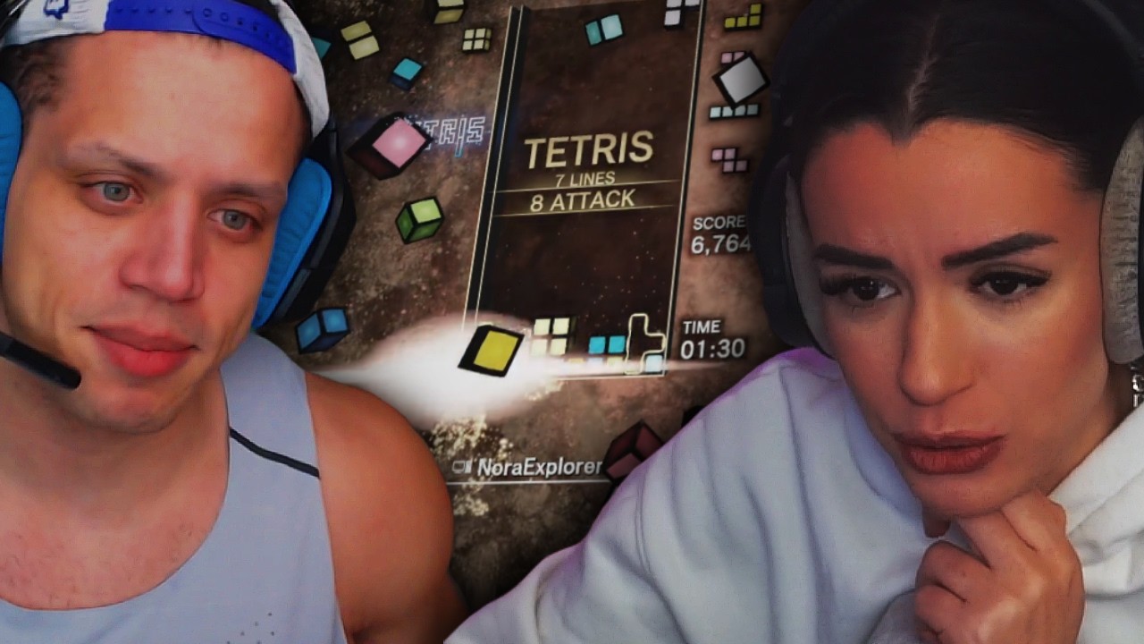 Nora Plays Against Tyler1 in Twitch Rivals Tetris! 😂
