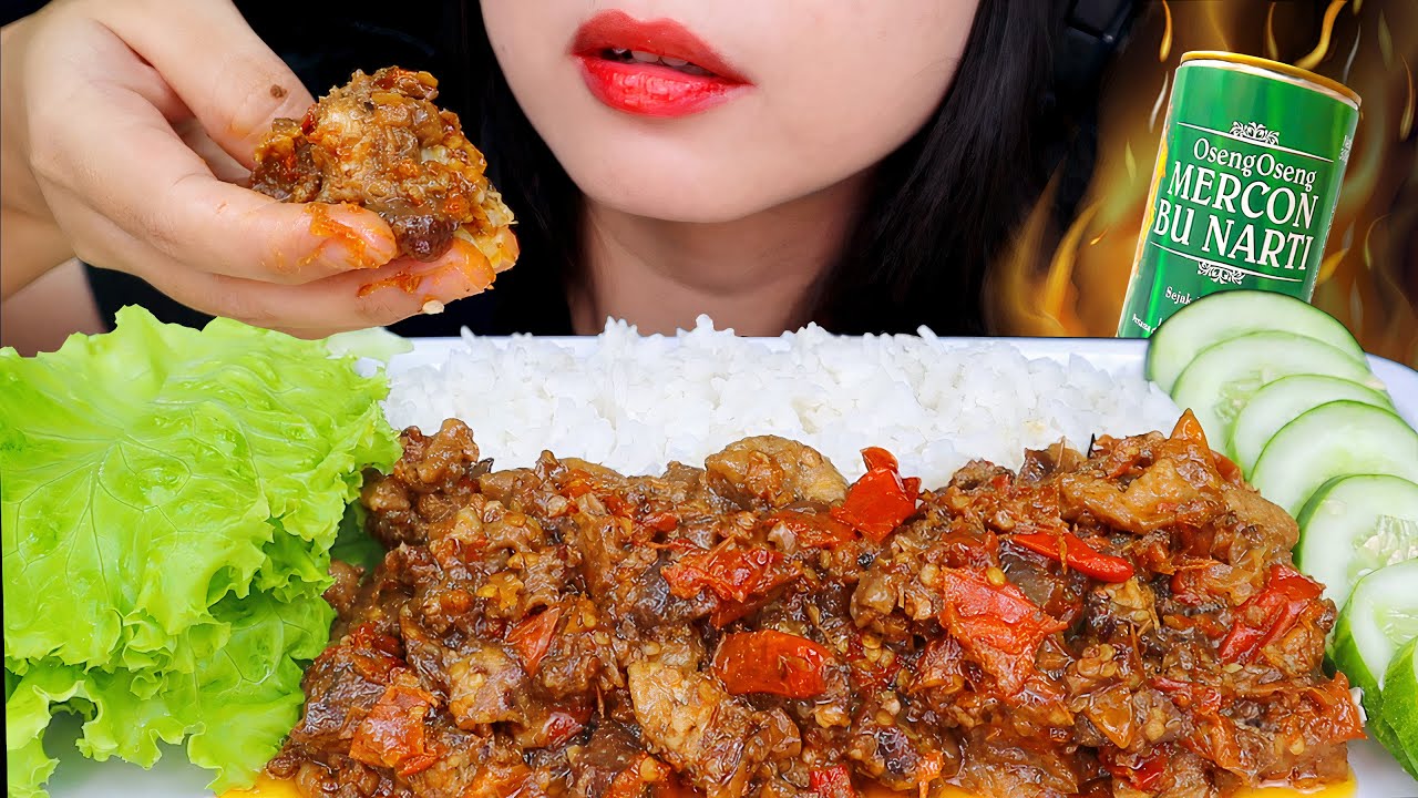 PEDESNYA MELEDAAK!! ASMR OSENG-OSENG MERCON BU NARTI 🔥 KULINER TERPEDAS DAN TERGANAS DI JOGJA 🌶️
