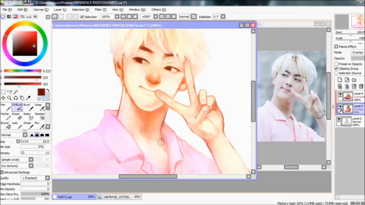 【 MOUSE SPEEDPAINT 】BTS JIN 「Part 2」