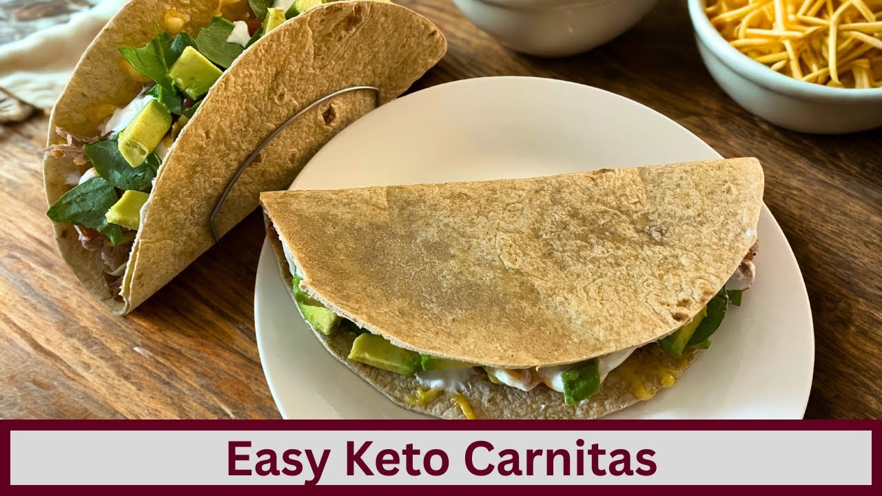 Очень простой рецепт кето-карнитас (без орехов и глютена)
