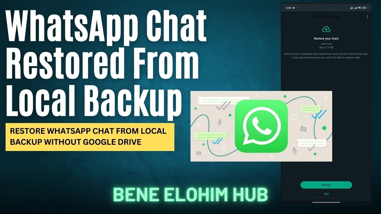 Как восстановить чат WhatsApp из локальной резервной копии | Восстановление резервной копии Whats...