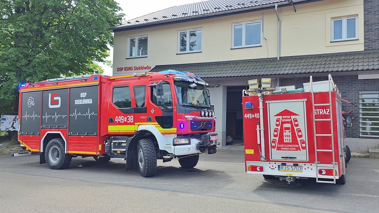 Alarmowanie oraz wyjazd alarmowy OSP KSRG Sieklówka