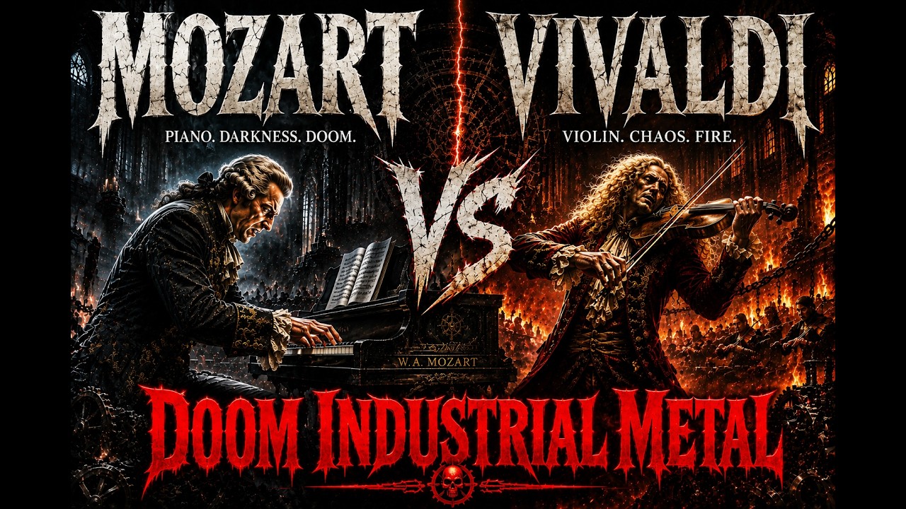 Mozart vs Vivaldi | Piano & Violin Battle in Doom Industrial Metal [Dark Classical War 2026]