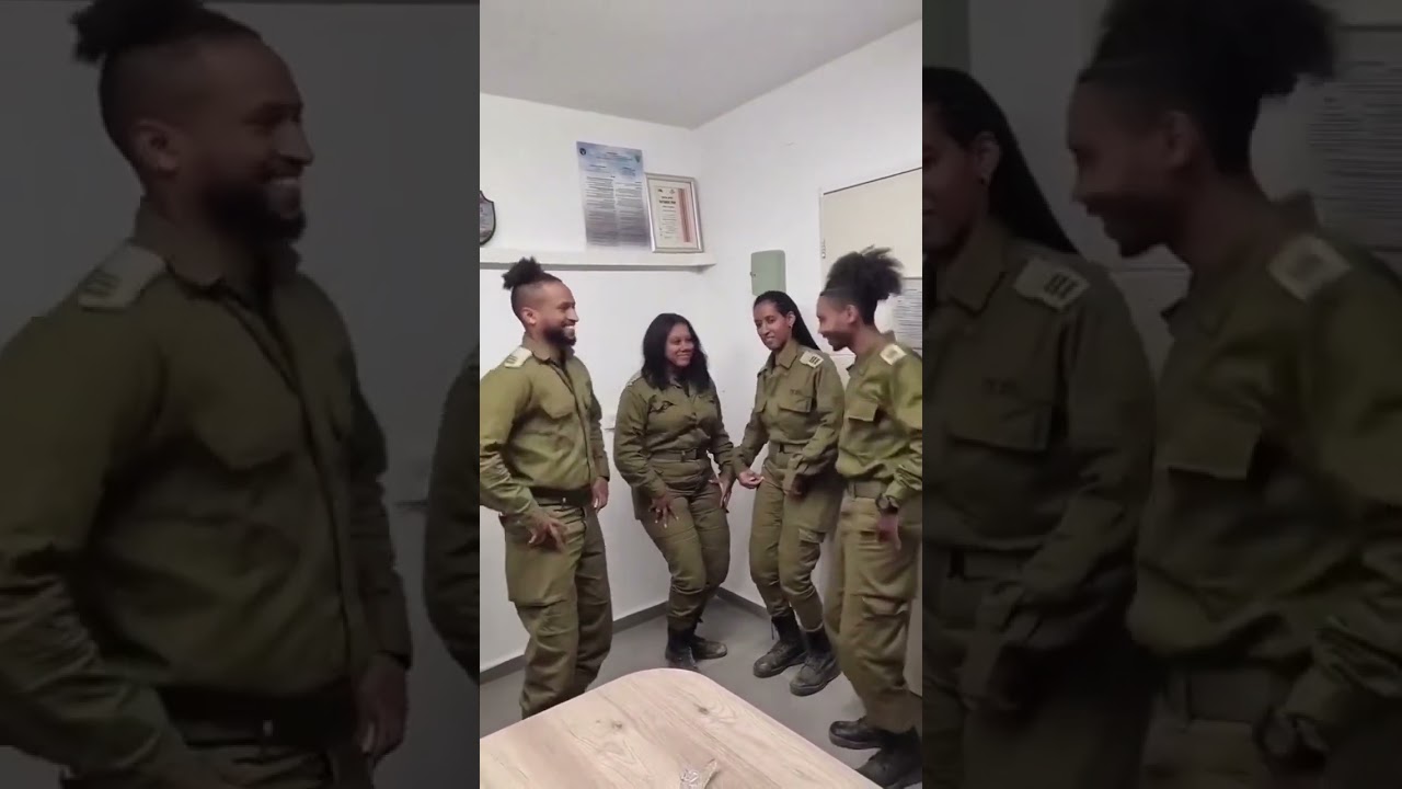 Ethiopian Jewish officers dancing folk dance #israel #war #love 🇮🇱🕎❤️