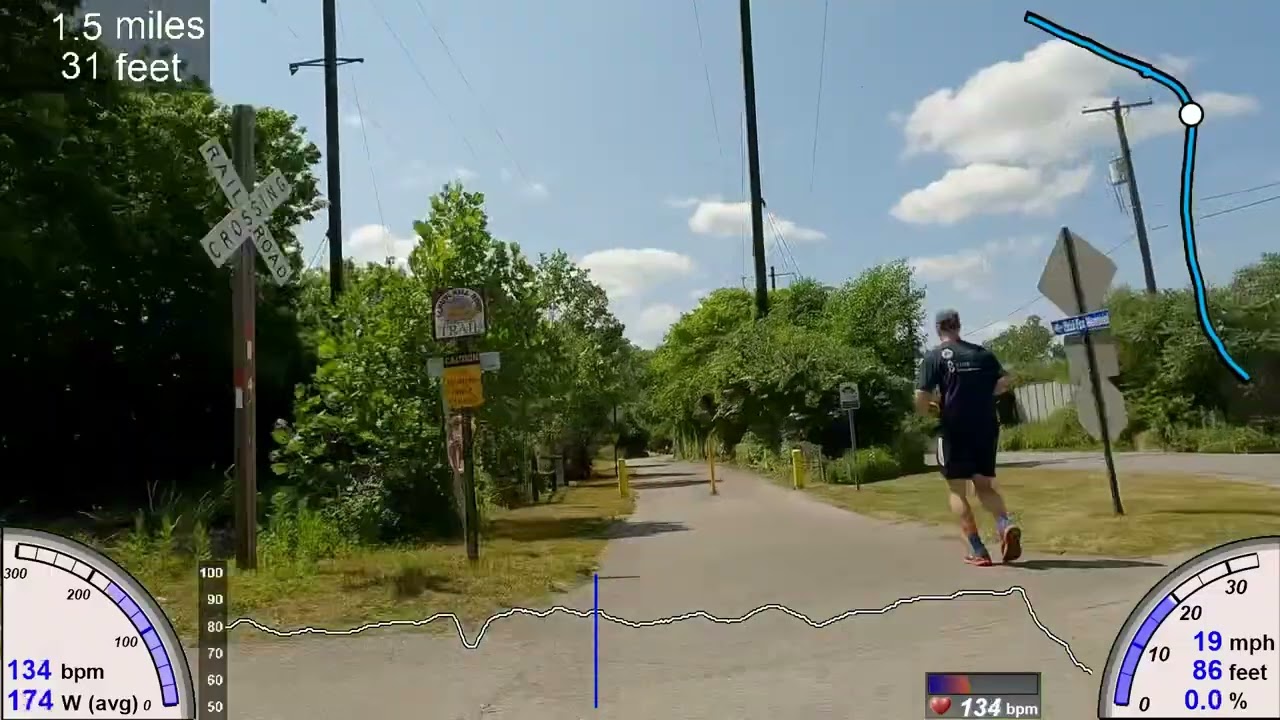 Schuylkill River Trail - Norristown to Conshohocken [Time-lapse 5x] (2023-06-04)