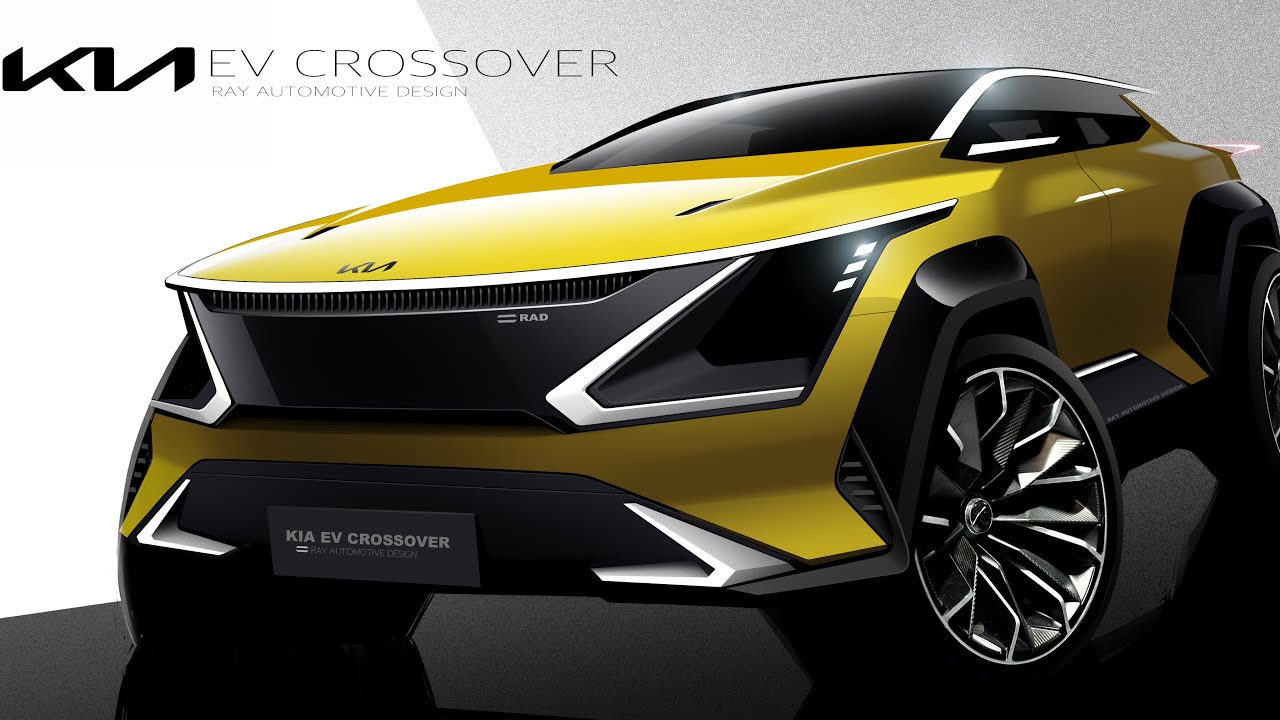 Kia EV crossover concept rendering/ full 100minutes