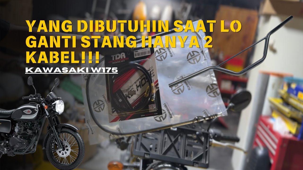 W175 GANTI STANG TR HANYA BUTUH 2 KABEL+UBAH JALUR KABEL !!!  #BengkelTeras