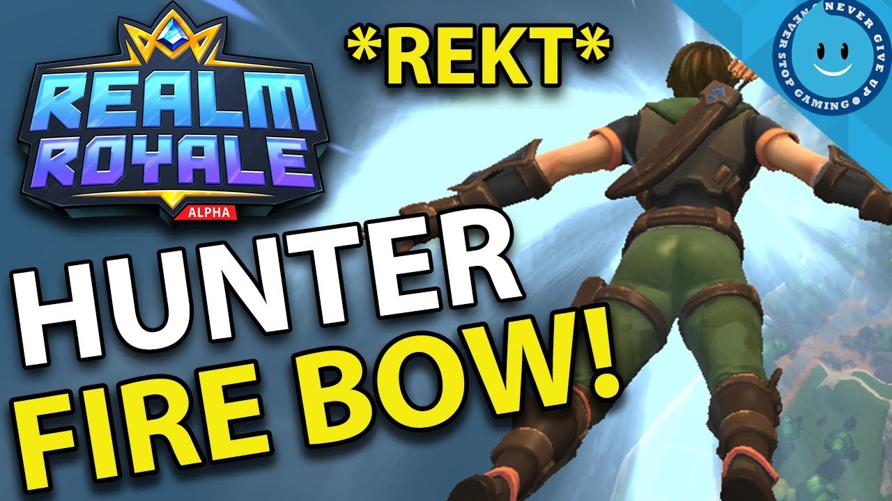 REALM ROYALE - NEW LEGENDARY FIRE BOW IS OP! - 10 KILL HUNTER GAME! (Realm Royale Gameplay)